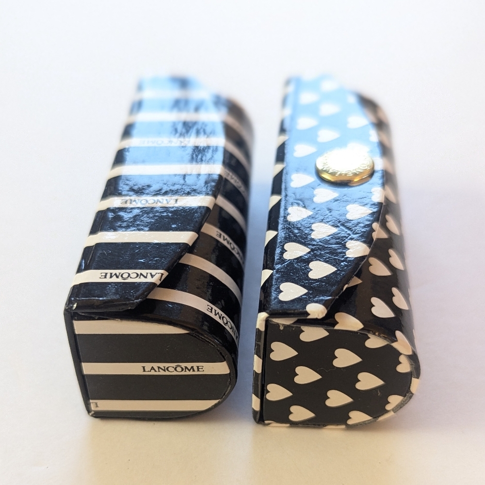 Lancome Lipstick 💄 Cases Lot 2 Bundle VINTAGE COLLECTIBLES Black & White - Picture 2 of 8